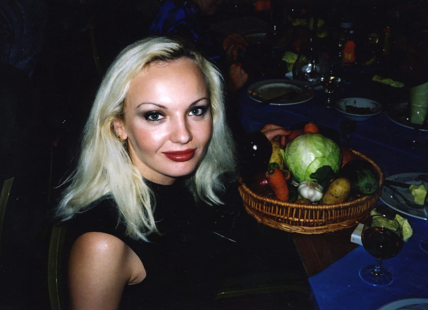 Mady at an evening gathering