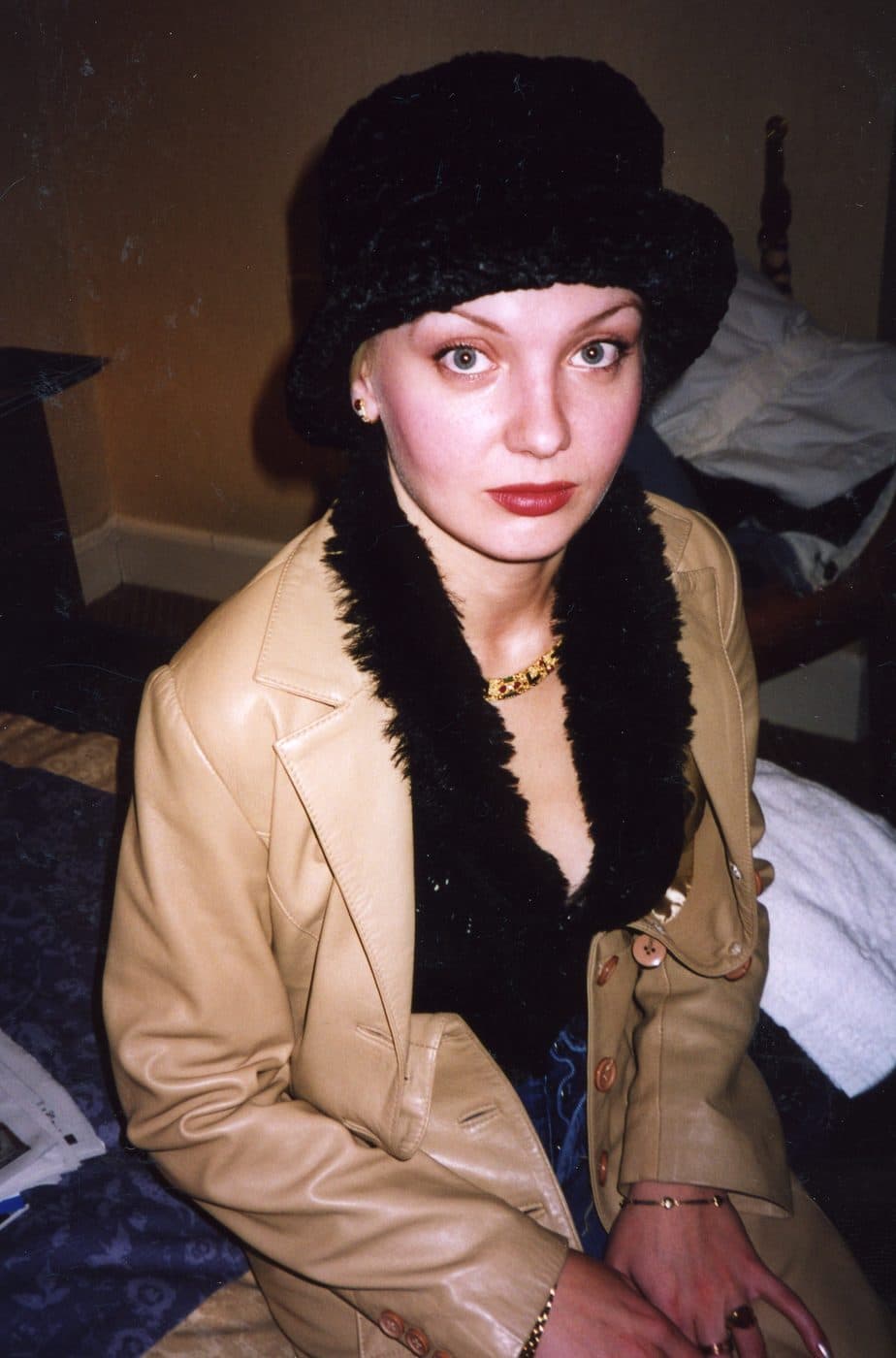 Portrait of Mady in a fur hat